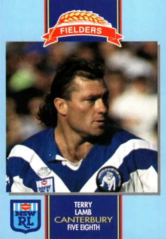 1993 Fielders Bread NSWRL Cards - 098 Terry Lamb Canterbury Bulldogs