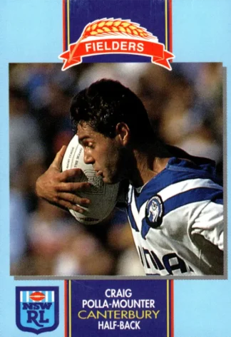 1993 Fielders Bread NSWRL Cards - 104 Craig Polla-Mounter Canterbury Bulldogs