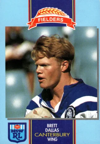 1993 Fielders Bread NSWRL Cards - 106 Brett Dallas Canterbury Bulldogs