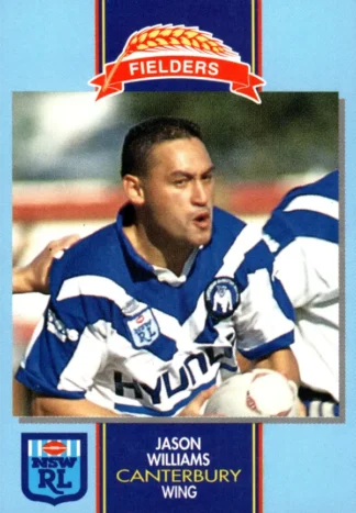 1993 Fielders Bread NSWRL Cards - 110 Jason Williams Canterbury Bulldogs