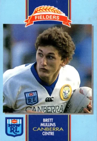 1993 Fielders Bread NSWRL Cards - 120 Brett Mullins Canberra Raiders