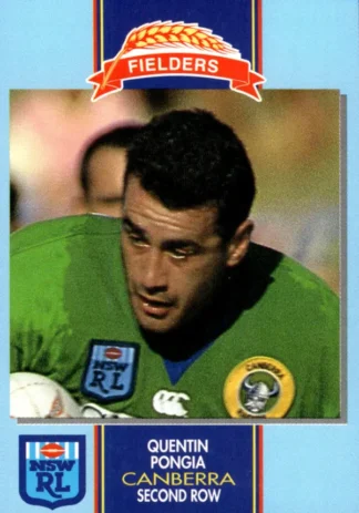1993 Fielders Bread NSWRL Cards - 122 Quentin Pongia Canberra Raiders
