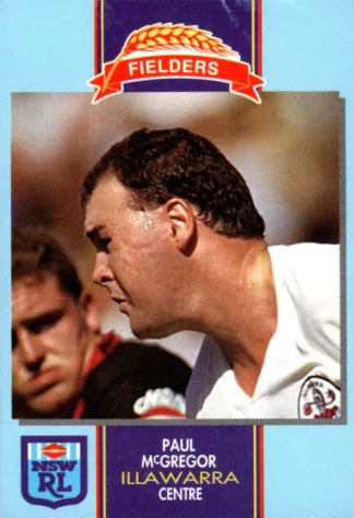 1993 Fielders Bread NSWRL Cards - 138 Paul McGregor Illawarra Steelers