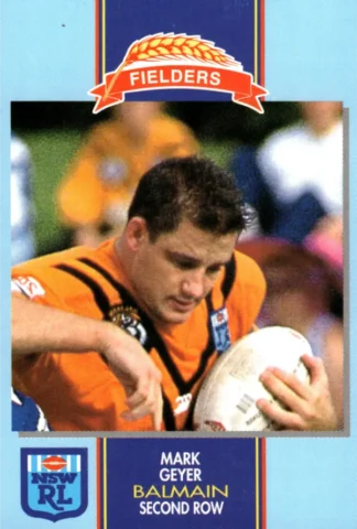 1993 Fielders Bread NSWRL Cards - 179 Mark Geyer Balmain Tigers