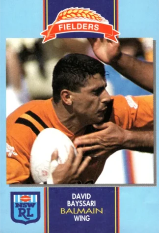 1993 Fielders Bread NSWRL Cards - 180 David Bayssari Balmain Tigers