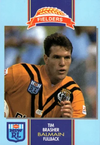 1993 Fielders Bread NSWRL Cards - 184 Tim Brasher Balmain Tigers