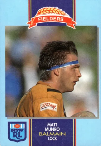 1993 Fielders Bread NSWRL Cards - 187 Matt Munro Balmain Tigers