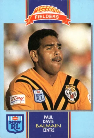 1993 Fielders Bread NSWRL Cards - 191 Paul Davis Balmain Tigers