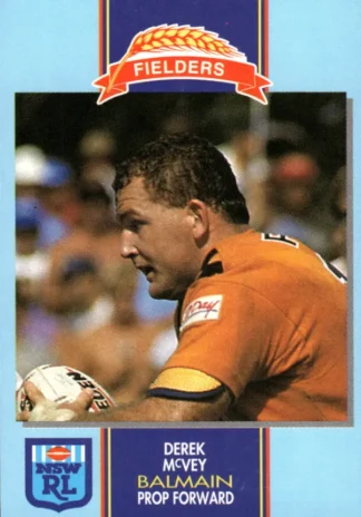 1993 Fielders Bread NSWRL Cards - 192 Derek McVey Balmain Tigers