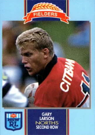 1993 Fielders Bread NSWRL Cards - 197 Gary Larson North Sydney Bears