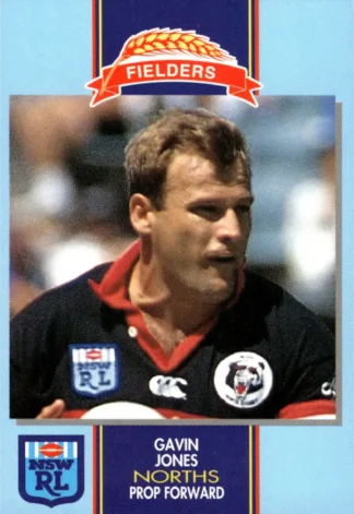 1993 Fielders Bread NSWRL Cards - 204 Gavin Jones North Sydney Bears