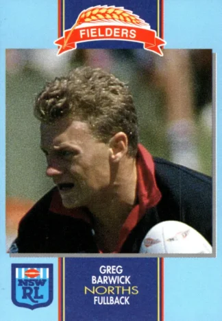 1993 Fielders Bread NSWRL Cards - 207 Greg Barwick North Sydney Bears