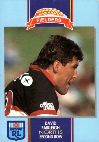 1993 Fielders Bread NSWRL Cards - 208 David Fairleigh North Sydney Bears