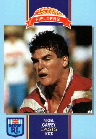 1993 Fielders Bread NSWRL Cards - 227 Nigel Gaffey Eastern Suburbs Roosters