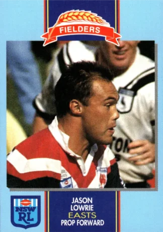 1993 Fielders Bread NSWRL Cards - 229 Jason Lowrie Eastern Suburbs Roosters