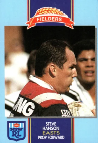 1993 Fielders Bread NSWRL Cards - 232 Steve Hanson Eastern Suburbs Roosters