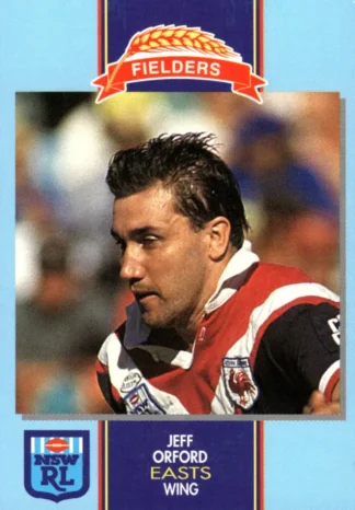 1993 Fielders Bread NSWRL Cards - 240 Jeff Orford Eastern Suburbs Roosters