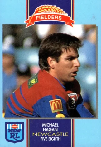 1993 Fielders Bread NSWRL Cards - 242 Michael Hagan Newcastle Knights