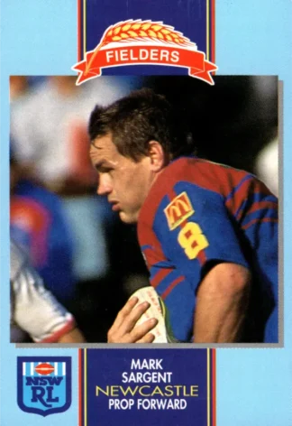 1993 Fielders Bread NSWRL Cards - 244 Mark Sargent Newcastle Knights