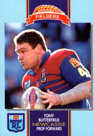 1993 Fielders Bread NSWRL Cards - 247 Tony Butterfield Newcastle Knights