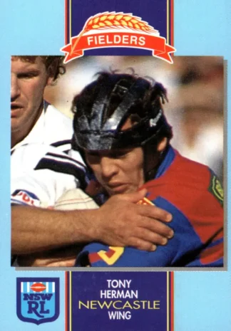 1993 Fielders Bread NSWRL Cards - 250 Tony Herman Newcastle Knights