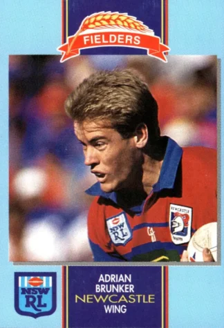 The NRL Trading Card Specialists 13 1993 Fielders Bread NSWRL Cards - 255 Adrian Brunker Newcastle Knights
