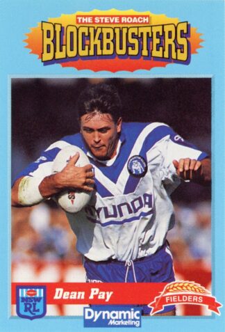 1994 Steve Roach Blockbusters - Card 20 Dean Pay Canterbury Bulldogs