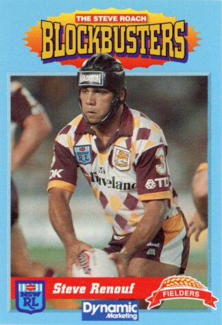 1994 Steve Roach Blockbusters - Card 21 Steve Renouf Brisbane Broncos