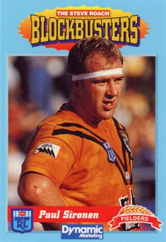 1994 Steve Roach Blockbusters - Card 25 Paul Sironen Balmain Tigers
