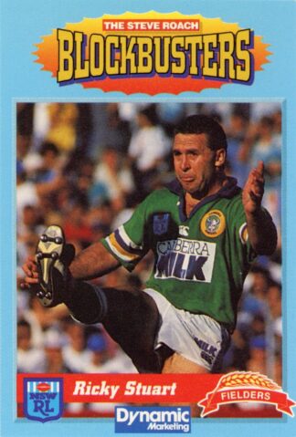 1994 Steve Roach Blockbusters - Card 28 Ricky Stuart Canberra Raiders