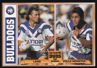 1994 Dynamic Series 1 Dynamic Duos - 13 Terry Lamb & Craig Polla-Mounter Canterbury Bulldogs