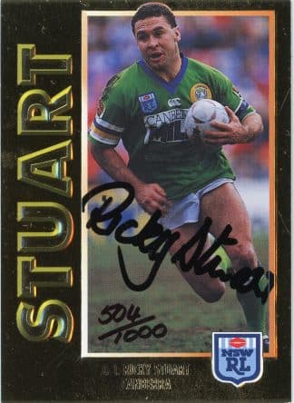 1994 Dynamic Series 1 Signature Gold Card - SG1 Ricky Stuart Canberra Raiders
