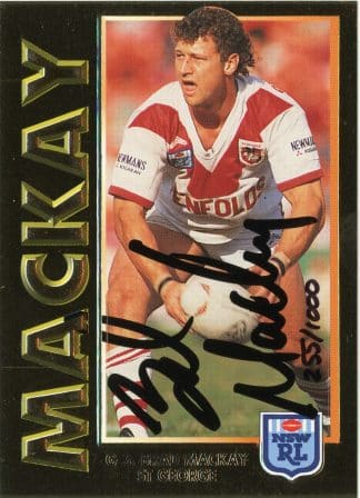 1994 Dynamic Series 1 Signature Gold Card - SG3 Brad Mackay St George Dragons