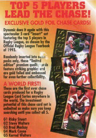 1994 Dynamic Series 1 Paper Promotional Card - P4 Chase Gold Signatures
