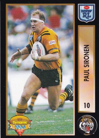 1994 Dynamic Series 1 Common Card - Base 010 Paul Sironen Balmain Tigers