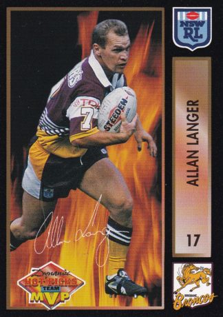 1994 Dynamic Series 1 Common Card - Base 017 Allan Langer Brisbane Broncos