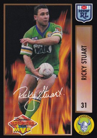1994 Dynamic Series 1 Common Card - Base 031 Ricky Stuart Canberra Raiders