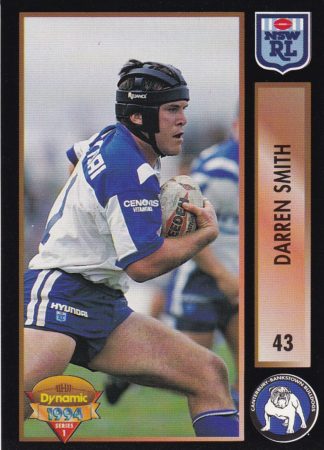 1994 Dynamic Series 1 Common Card - Base 043 Darren Smith Canterbury Bulldogs