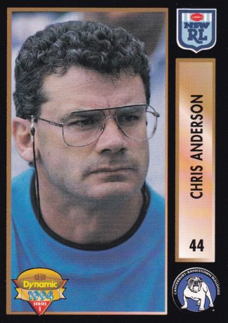 1994 Dynamic Series 1 Common Card - Base 044 Chris Anderson Canterbury Bulldogs