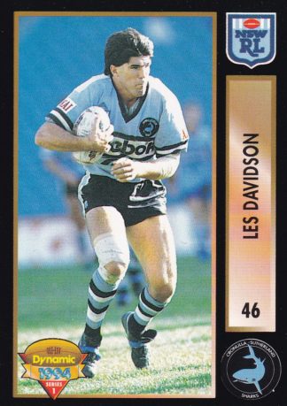 1994 Dynamic Series 1 Common Card - Base 046 Les Davidson Cronulla Sharks