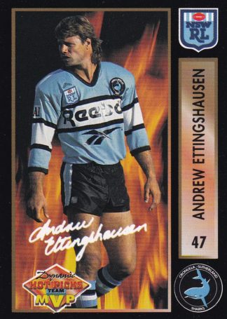 1994 Dynamic Series 1 Common Card - Base 047 Andrew Ettingshausen Cronulla Sharks