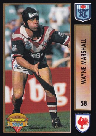 1994 Dynamic Series 1 Common Card - Base 058 Wayne Marshall Eastern Suburbs