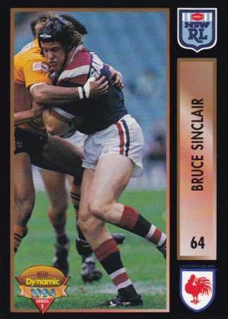 1994 Dynamic Series 1 Common Card - Base 064 Bruce Sinclair Eastern Suburbs