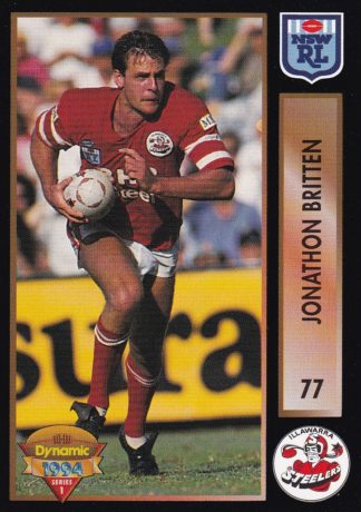1994 Dynamic Series 1 Common Card - Base 077 Jonathon Britten Illawarra Steelers