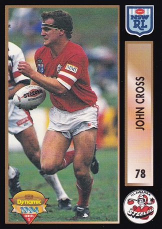 1994 Dynamic Series 1 Common Card - Base 078 John Cross Illawarra Steelers