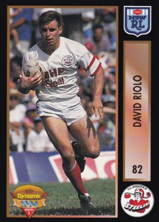 1994 Dynamic Series 1 Common Card - Base 082 David Riolo Illawarra Steelers