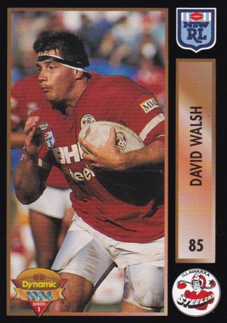 1994 Dynamic Series 1 Common Card - Base 085 David Walsh Illawarra Steelers