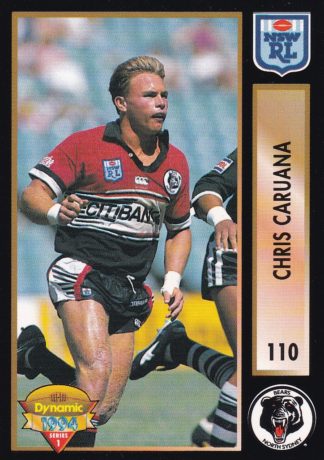 1994 Dynamic Series 1 Common Card - Base 110 Chris Caruana North Sydney Bears