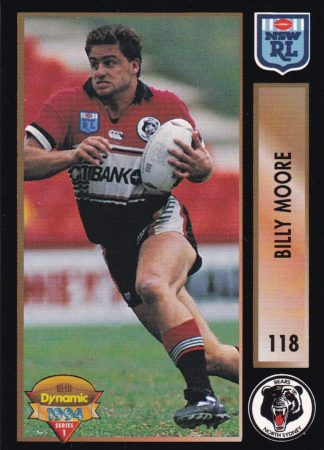1994 Dynamic Series 1 Common Card - Base 118 Billy Moore North Sydney Bears