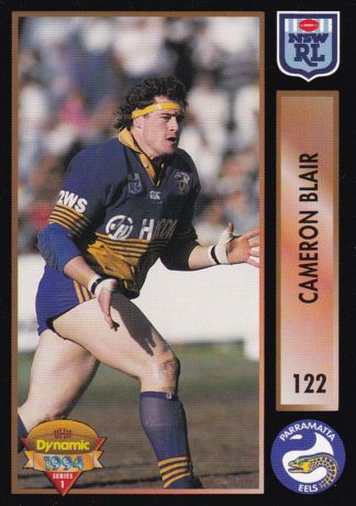 1994 Dynamic Series 1 Common Card - Base 122 Cameron Blair Parramatta Eels